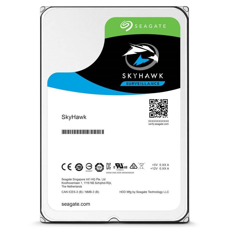 Seagate 6TB 3.5' SkyHawk 256MB SATA HDD, Surveillance Optimized, NVR Ready, ImagePerfect 3 Years Warranty