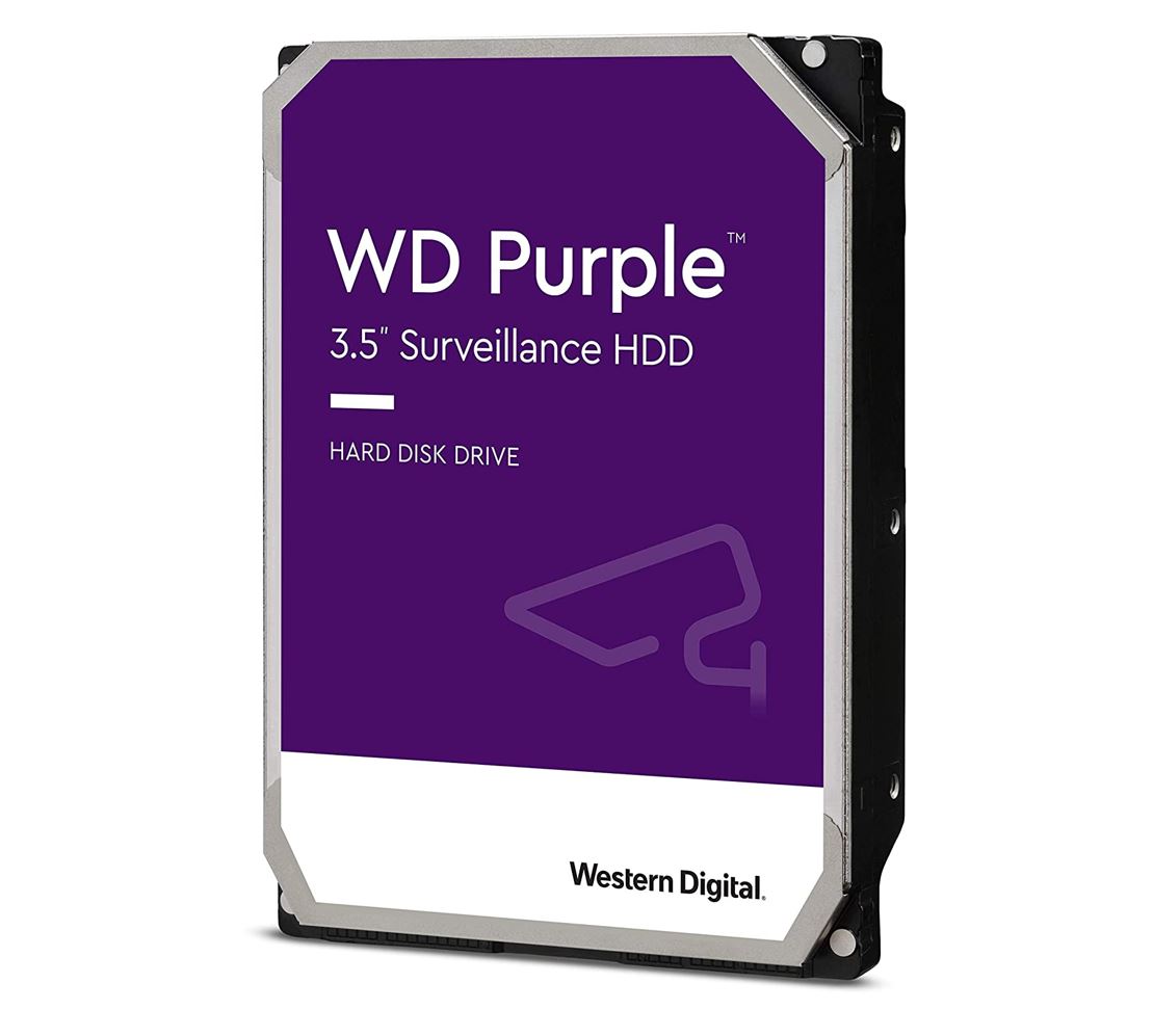 Western Digital WD Purple 2TB 3.5' Surveillance HDD 5400RPM 64MB SATA3 145MB/s 180TBW 24x7 64 Cameras AV NVR DVR 1.5mil MTBF 3yrs