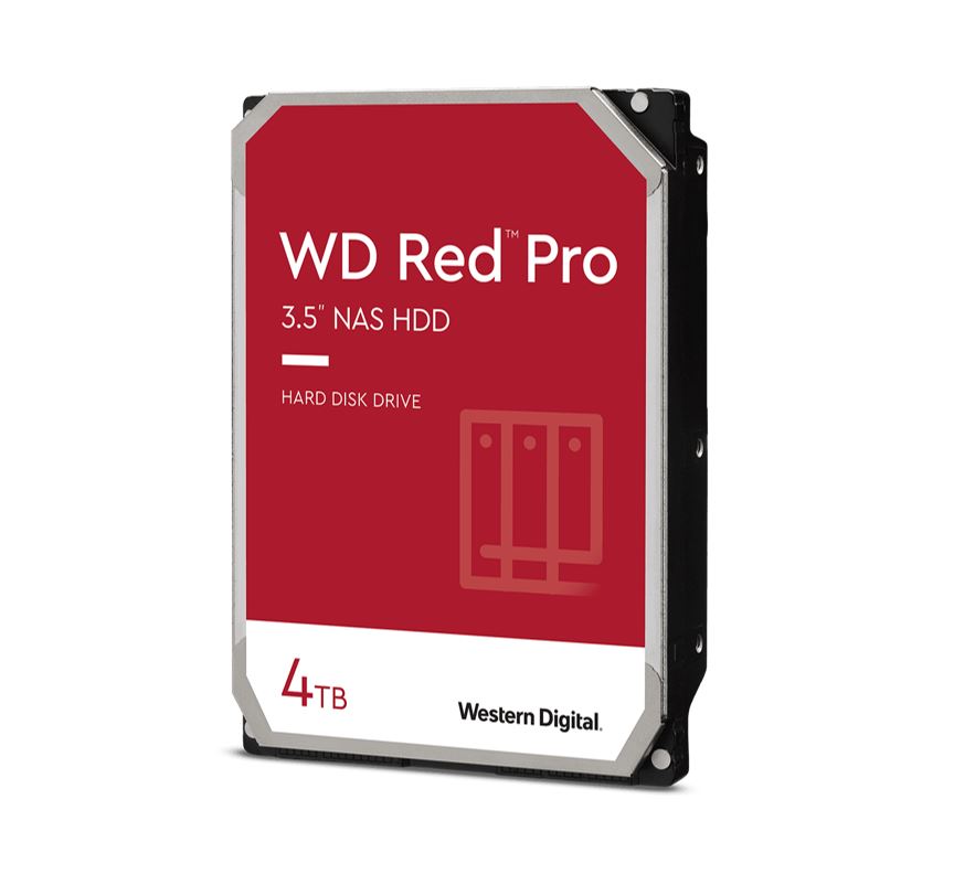 Western Digital WD Red Pro 4TB 3.5' NAS HDD SATA3 7200RPM 256MB Cache 24x7 300TBW ~24-bays NASware 3.0 CMR Tech 5yrs wty