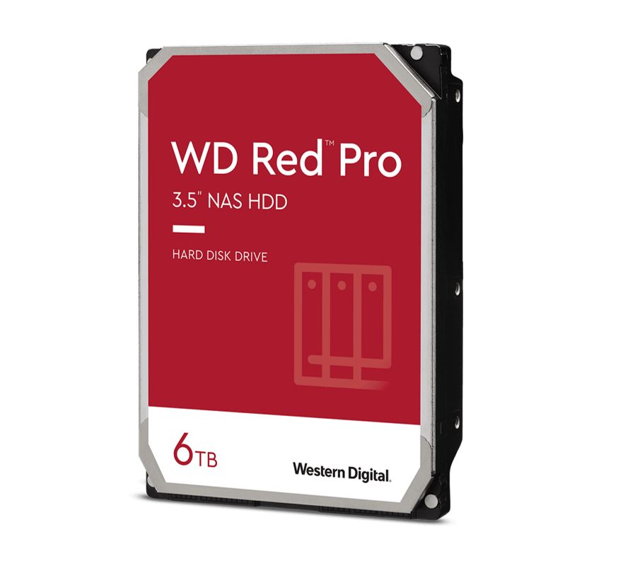 Western Digital WD Red Pro 6TB 3.5' NAS HDD SATA3 7200RPM 256MB Cache 24x7 300TBW ~24-bays NASware 3.0 CMR Tech 5yrs wty