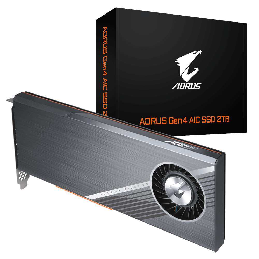 Gigabyte AORUS Gen4 AIC SSD 2TB - PCI-e 4.0, 4x 500GB SSD, Seq. Read ~15,000 MB/s, Seq. Write ~9,500 MB/s,(LS)