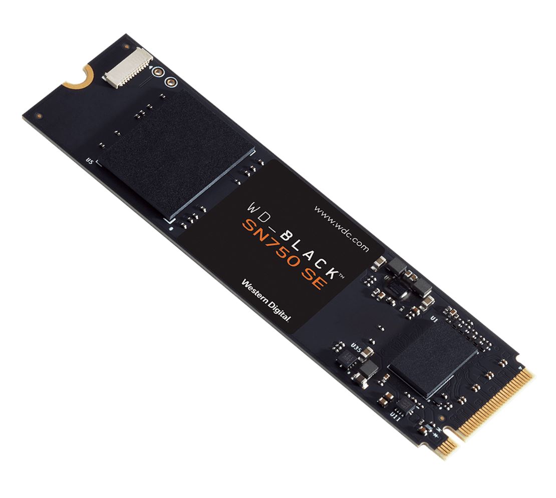 Western Digital WD Black SN750 SE 250GB Gen4 NVMe SSD 3200MB/s 1000MB/s R/W 200TBW 1000K/710K IOPS 1.75M Hrs MTBF M.2 2280 PCIe4.0 5yrs~WDS250G3X0C