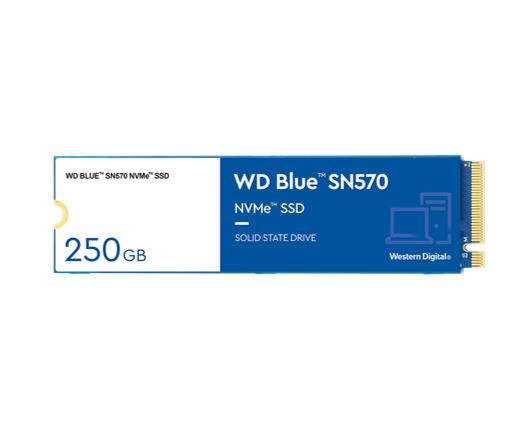 Western Digital WD Blue SN570 250GB NVMe SSD 3300MB/s 1200MB/s R/W 150TBW 190K/210K IOPS M.2 Gen3x4 1.5M hrs MTBF 5yrs ~WDS250G2B0C