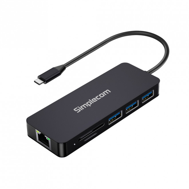 buy Simplecom CHN580 USB-C SuperSpeed 8-in-1 Multiport Hub Adapter Dock, 1x Gigabit Ethernet, 4K HDMI Output, 3x USB-A Ports, USB-C PD Charging online from our Melbourne shop