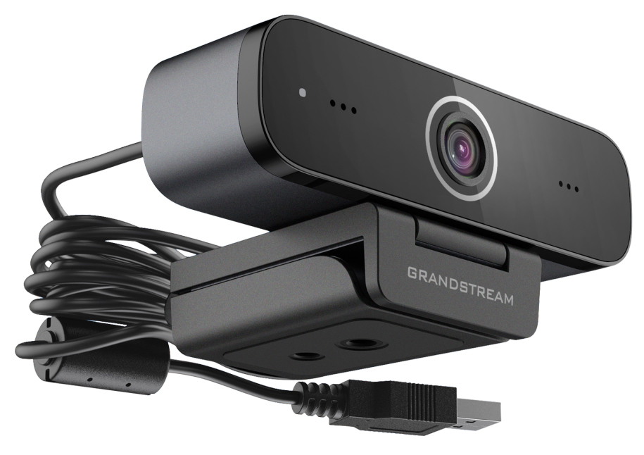 Grandstream GUV3100 Full HD USB Webcam, 2 Built in Microphones, 1080p at 30fps, 1.8m USB Cable, Teams, Zoom, 3CX, 1 Meter Voice Pickup