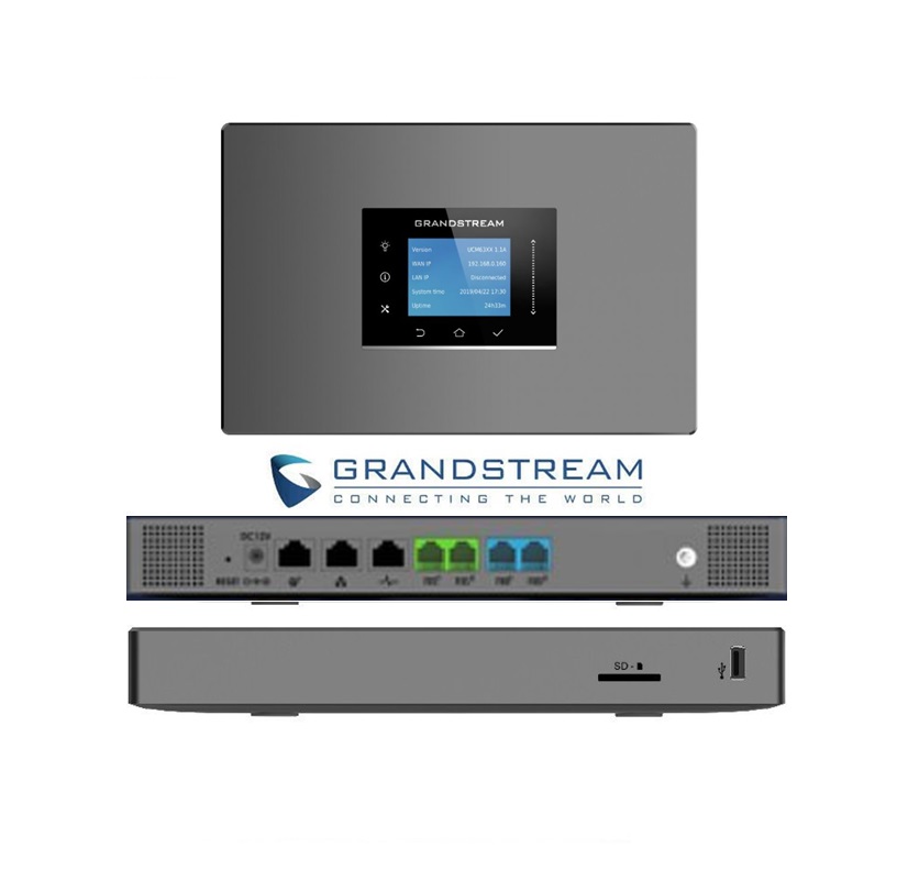 GrandstreamUCM6302 IP PBX supporting 2x FXO, 2x FXS ports, 1000 Users, Supports Full-Band Opus voice codec, H.264/H.263/ H.263+/H.265/VP8 video codec