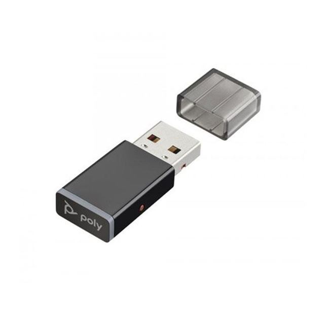 Plantronics/Poly Spare, D200 USB-A Adapter, DECT, connects PC to compatible Plantronics DECT headset