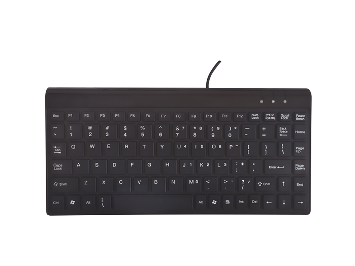8Ware Compact Mini Ergonomic Keyboard USB & PS2 Black 88 Keys Multimedia Keyboard Windows 7 / 8 / 10 / Vista，IBM or Compatible systems Plug & play