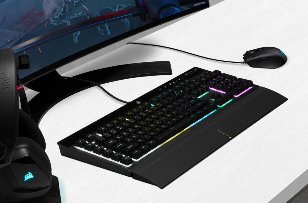 Corsair K55 RGB PRO / HARPOON RGB PRO, KB+M Bundle, 2021 Edition, Backlit RGB LED, CH-9226865-NA