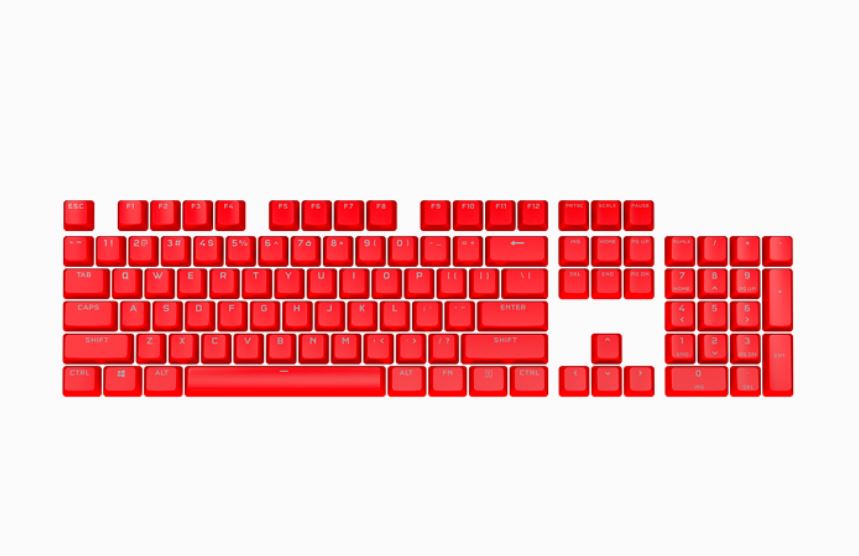 Corsair PBT Double-shot Pro Keycaps - Origin Red - Keyboard