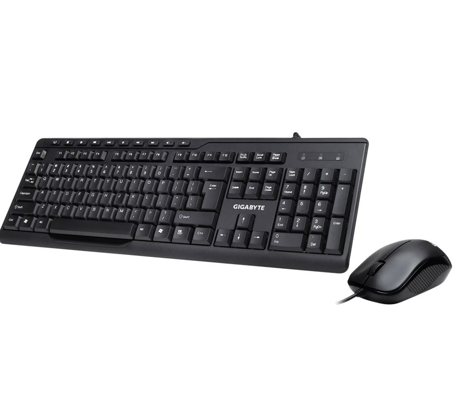 buy Gigabyte KM6300 USB Wired Keyboard & Mouse Combo multimedia controls 1000dpi Adjustable Portable slim receiver Stylish design comfort (LS) online from our Melbourne shop
