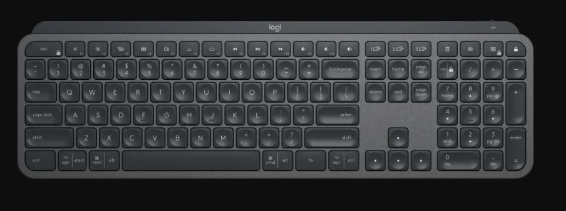 buy Logitech MX Keys Advanced Wireless Illuminated Keyboard - USB-C Rechargable, Connect via USB receiver or Bluetooth Low Energy Technology online from our Melbourne shop