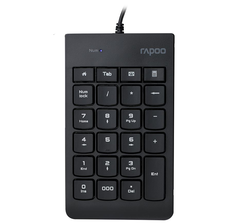 buy RAPOO K10 Wired Numeric NumberPad Keyboard - Spill Resistant Design, Laser Carved Keycap, Spill-Resistant Design, Easy Installation online from our Melbourne shop