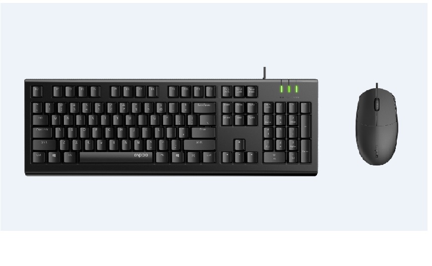 buy RAPOO X120pro - Wired Keyboard and Mouse Combo Optical Combo Black / 1600dpi / Spill Resistant online from our Melbourne shop