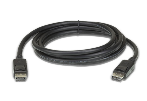 Aten 3m DisplayPort Cable, supports up to 3840 x 2160 @ 60Hz, 28 AWG copper wire construction for high-definition media connections