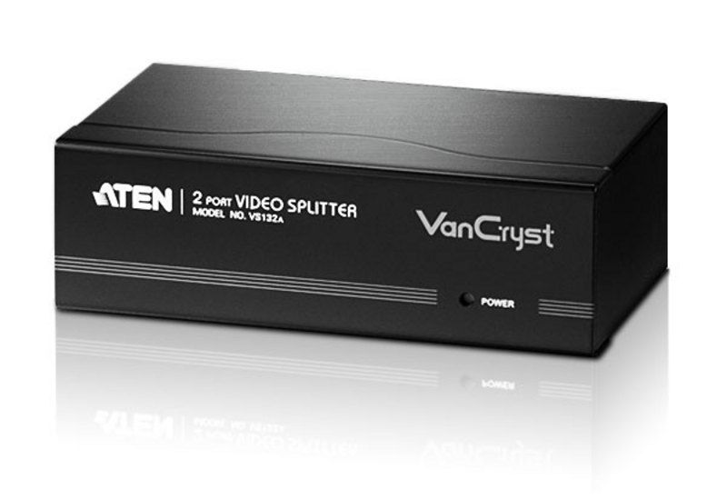 Aten Video Splitter 2 Port VGA Splitter 450Mhz, 2048x1536, Cascadable to 3 levels (Up to 8 Outputs) (LS)