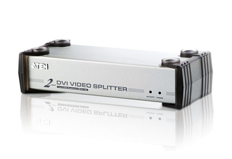 Aten Video Splitter 2 Port DVI Video Splitter w/ Audio, 1920x1200@60Hz, Cascadable to 3 Levels (Up to 8 Outputs)