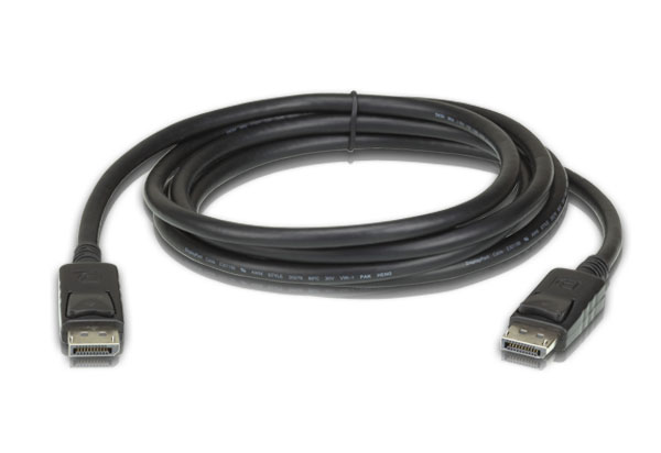 Aten 3m DisplayPort Cable, supports up to 8K (7680 x 4320 @ 60Hz), DP 1.4, High Bit Rate 3 (HBR3) bandwidth of 32.4 Gbps