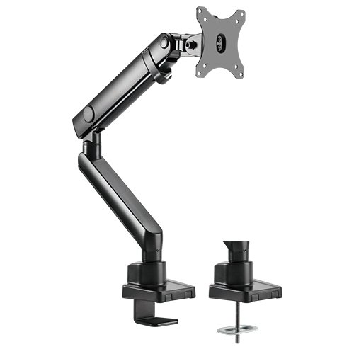 buy Brateck Single Monitor Aluminium Slim Mechanical Spring Monitor Arm Fit Most 17'-32' Monitor Up to 8kg per screen VESA 75x75/100x100 online from our Melbourne shop