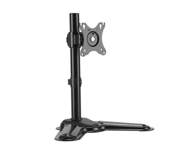 Brateck Single Free Standing Monitor Premium Articulating Aluminum Monitor Stand Fit Most 17'-32' Monitor Up to 8kg per screen VESA 75x75/100x100