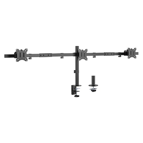 Brateck Triple Moitors Pole Mount Monitor Mount Fit Most 17'-32' Monitors, Up to 7kg per screen VESA 75x75/100x100