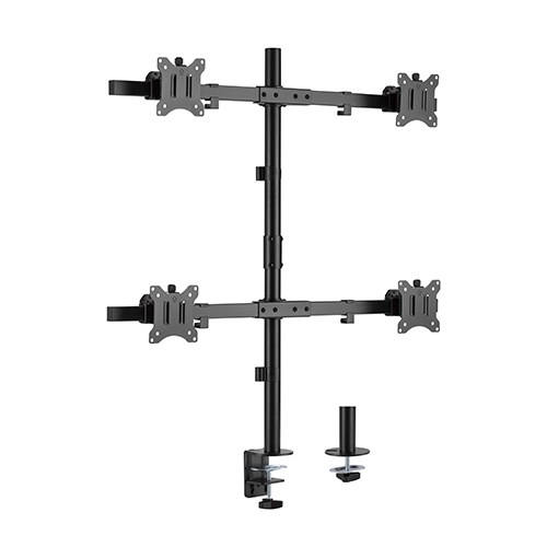 Brateck Pole Mount Quad-Screen Monitor Mount Fit Most 17'-32' Monitors, Up to 9kg per screen VESA 75x75/100x100