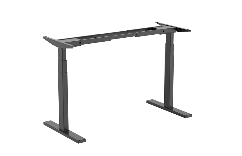 Brateck High performance 3-Stage Dual Motor Sit-Stand Desk 1000~1500x600x620~1280mm (Black FRAME ONLY); Requires TP15075 for the Board