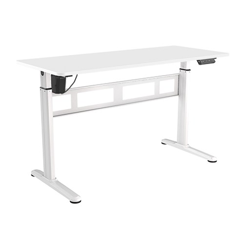 buy Brateck Stylish Single-Motor Sit- Stand Desk 1400x600x740~1200mm - White online from our Melbourne shop