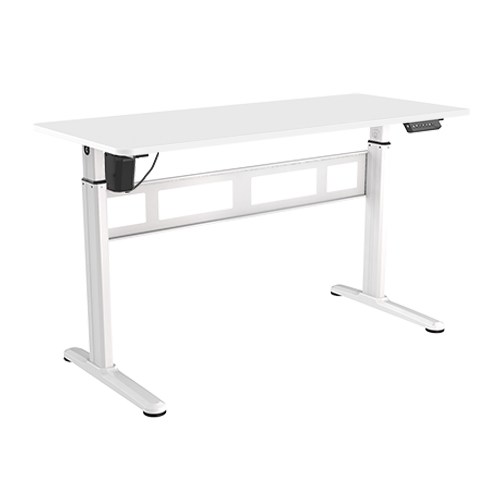 Brateck Stylish Single-Motor Sit- Stand Desk 1400x600x740~1200mm - White