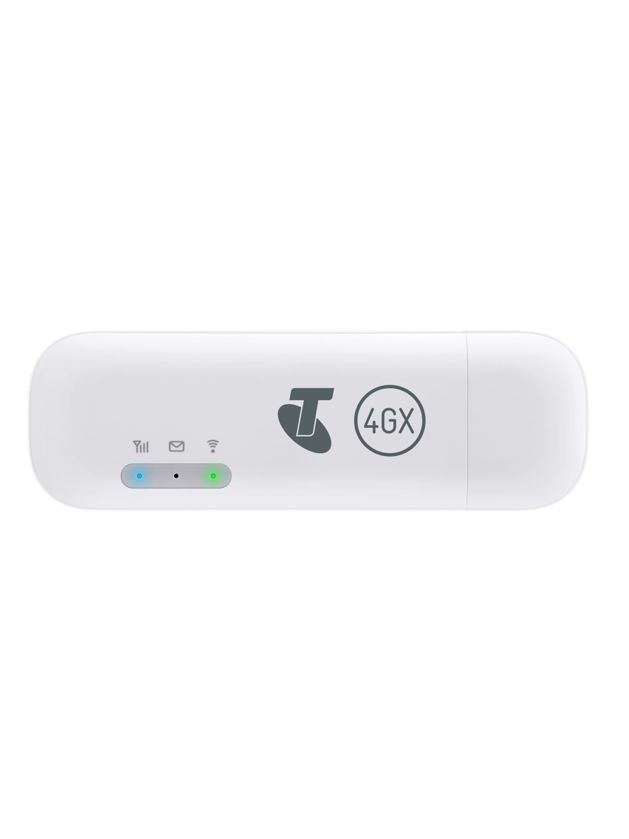 Telstra Pre-Paid 4GX USB Modem (E8372) - DEVICE, SIM + FREE 3 GB DATA, LED Display, 5 Users Support, Supports LTE CAT4
