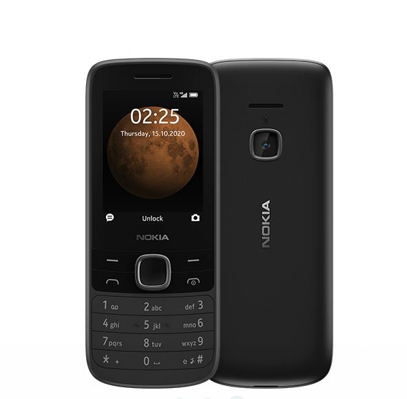 Nokia 225 4G Black *AU STOCK*- 2.4' Display, Unisoc T117 CPU, 64MB ROM,128MB RAM, 16GB MicroSD card (included inside phone), 0.3 MP Camera, Dual SIM