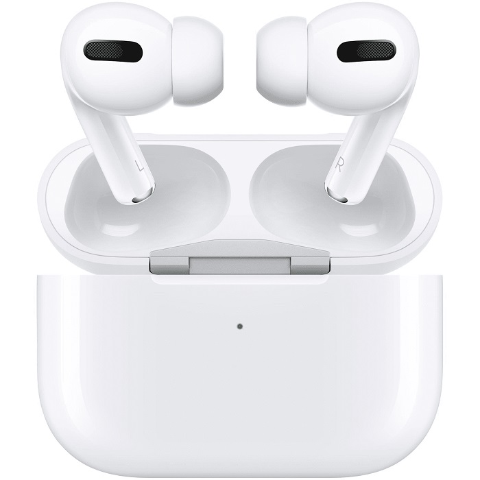 Apple AirPods Pro - Active Noise Cancellation, Wireless Charging Case, Dual beamforming microphones,  Chip- H1-based, Sweat and water resistance,