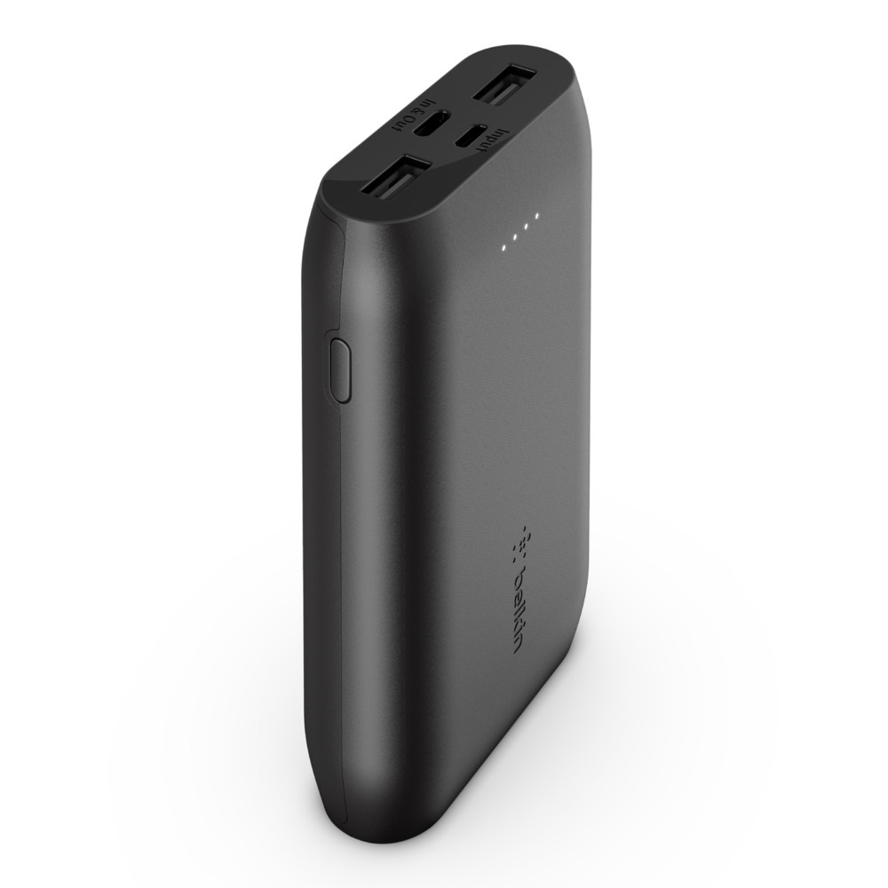 Belkin BOOST↑CHARGE™ Power Bank 10K (Multi-port) - Black (F8J267btBLK), $2,500 Connected Equipment Warranty, Long-Lasting Power