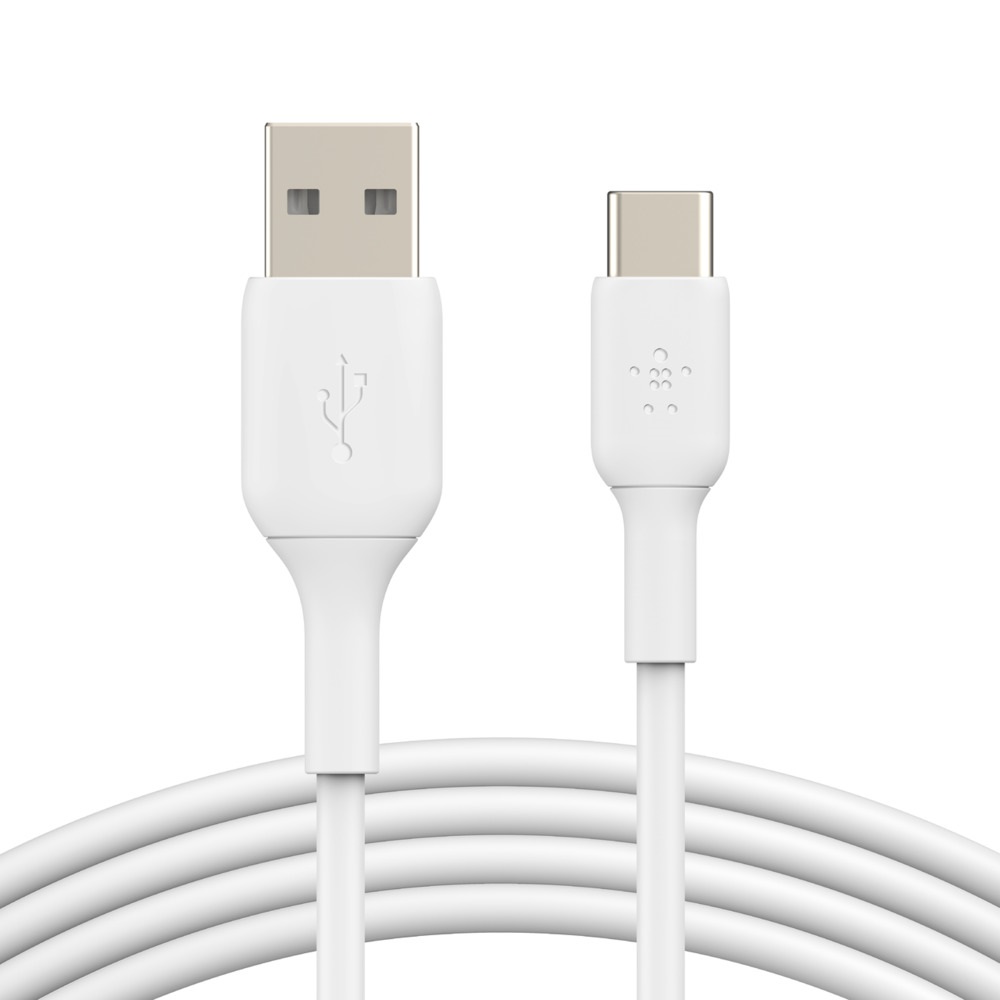 Belkin BOOST↑CHARGE™ USB-C to USB-A Cable (1m / 3.3ft) - White (CAB001bt1MWH), Charge and sync your iPhone, iPad, and AirPods, USB-IF certified