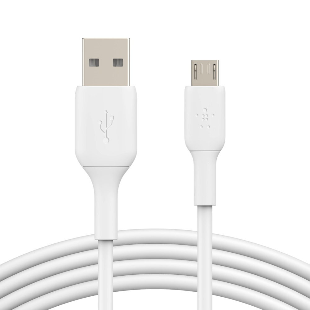 Belkin BOOST↑CHARGE™ USB-A to Micro-USB Cable (1m / 3.3ft) - White (CAB005bt1MWH), Tested to withstand 8,000+ bends, USB-IF certified, Stay Connected