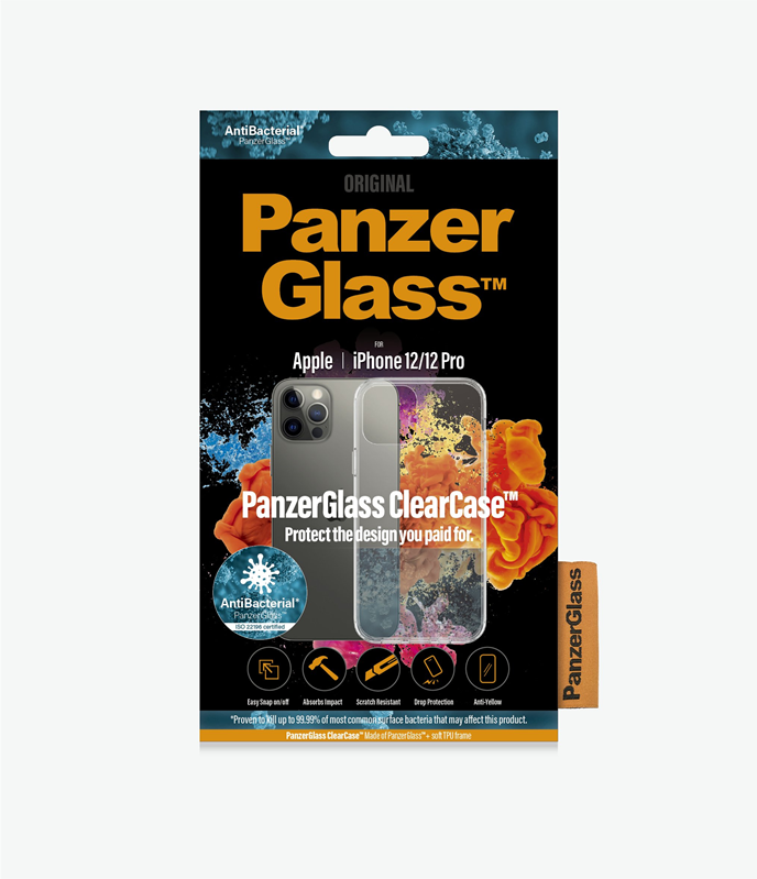 PanzerGlass™ ClearCase™ Apple iPhone 12/12 Pro - (0249), Scratch resistant, Anti greasy, Anti Ageing, Protection against Drops and Dust, Clear case