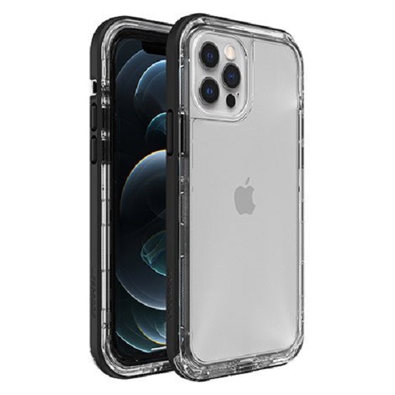 LifeProof NEXT Case for Apple iPhone 12 &  iPhone 12 Pro - Black Crystal (77-65426), Made with 55% recycled plastic