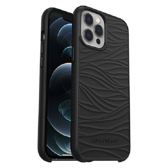 LifeProof WAKE Case for Apple  iPhone 12 Pro Max - Black (77-65494), Ultra-thin, one-piece design, Mellow wave pattern