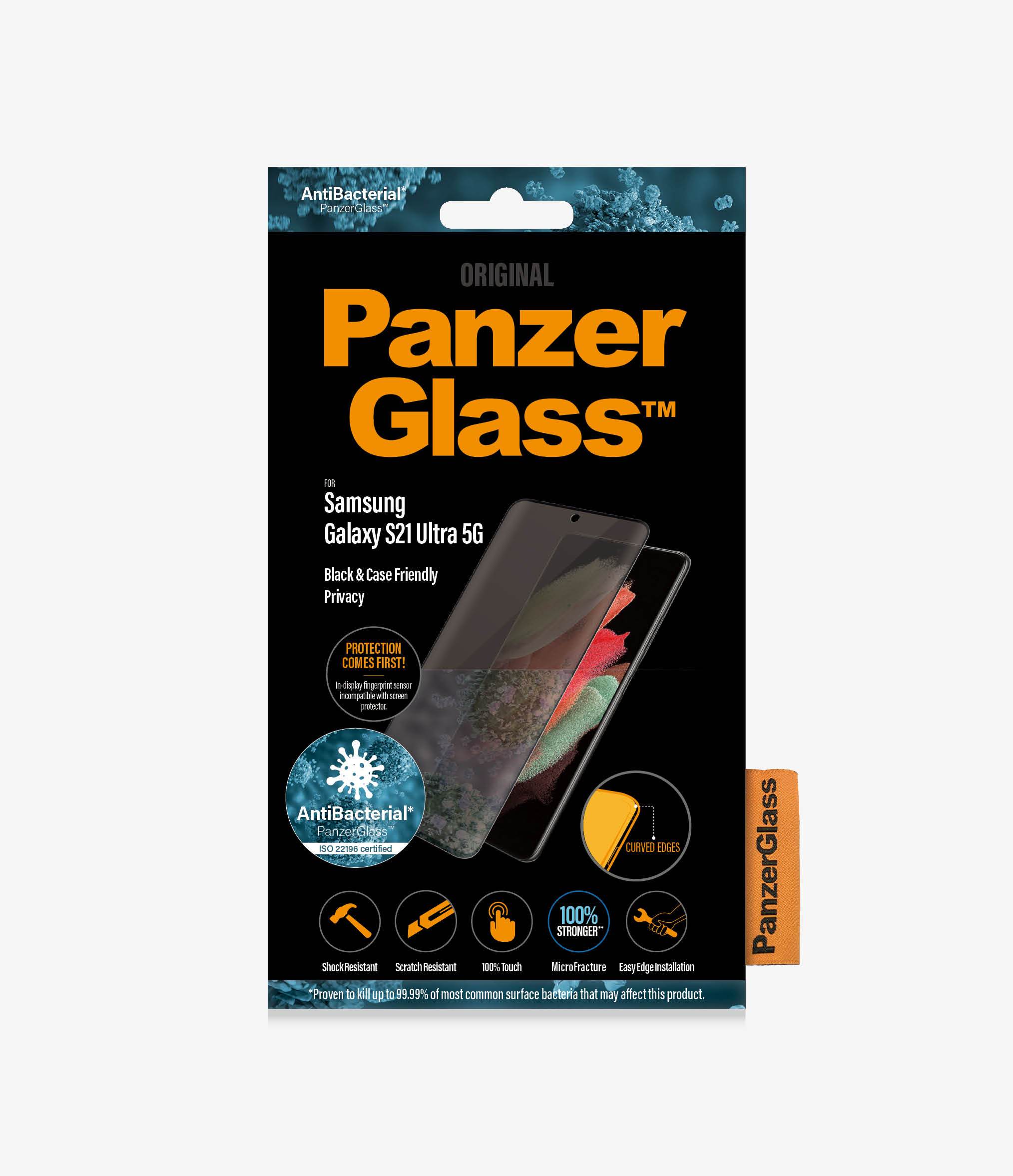 PanzerGlass™ Apple iPad Pro 12.9' (2018/2020/2021) - AntiBacterial (2656) - Screen Protector - Rounded edges, Crystal Clear, 100% touch preservation