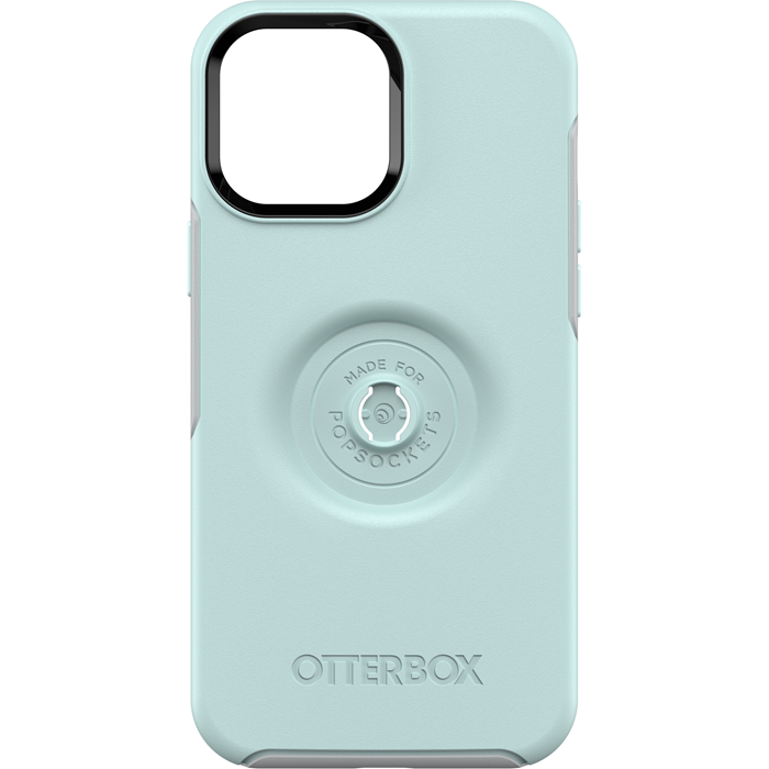 OtterBox Apple  iPhone 13 Pro Max Otter + Pop Symmetry Series Antimicrobial Case - Tranquil Waters (Blue)  (77-83553), Integrated PopGrip