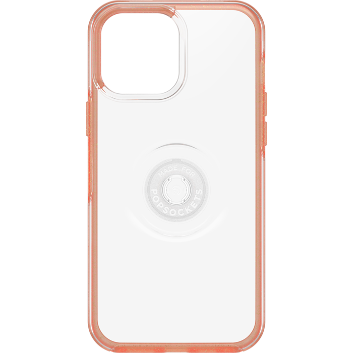 OtterBox Apple iPhone 13 Pro Max Otter + Pop Symmetry Series Clear Case - Melondramatic (Clear/Orange) (77-83713), Integrated PopGrip