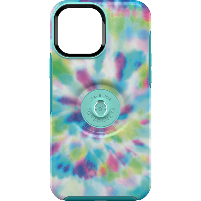 OtterBox Apple  iPhone 13 Pro Max Otter + Pop Symmetry Series Antimicrobial Case - Day Trip Graphic (Green/Blue/Purple) (77-84590), Integrated PopGrip