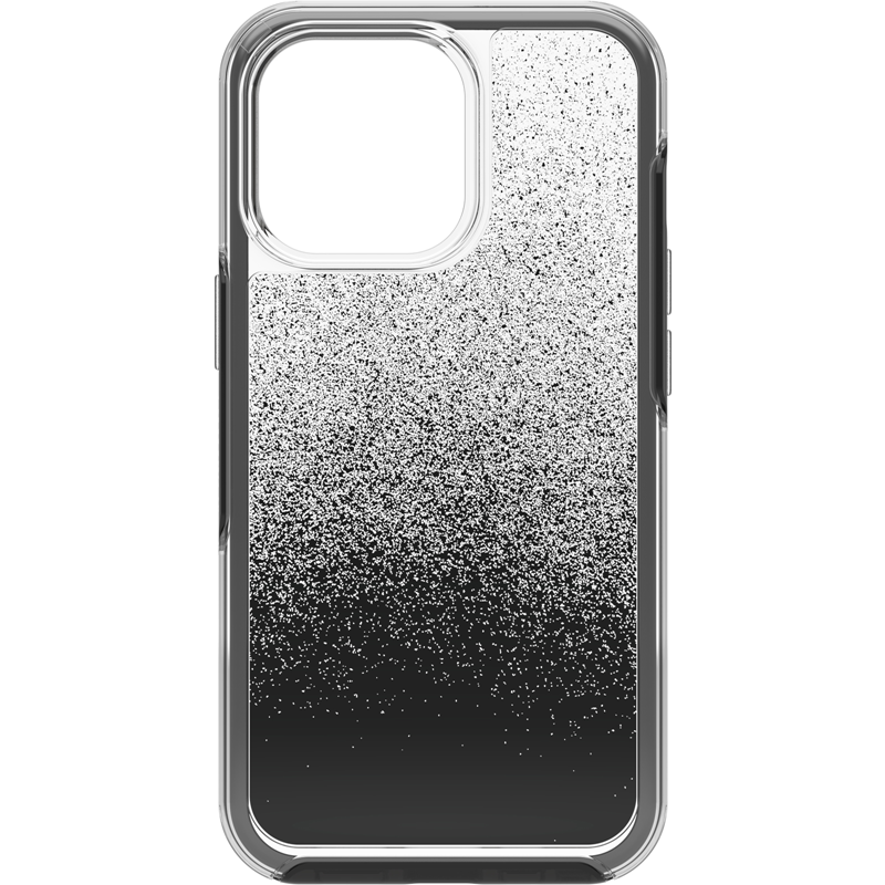 OtterBox Apple  iPhone 13 Pro Symmetry Series Clear Antimicrobial Case - Ombre Spray (Clear/Black) (77-83492), Wireless Charging Compatible