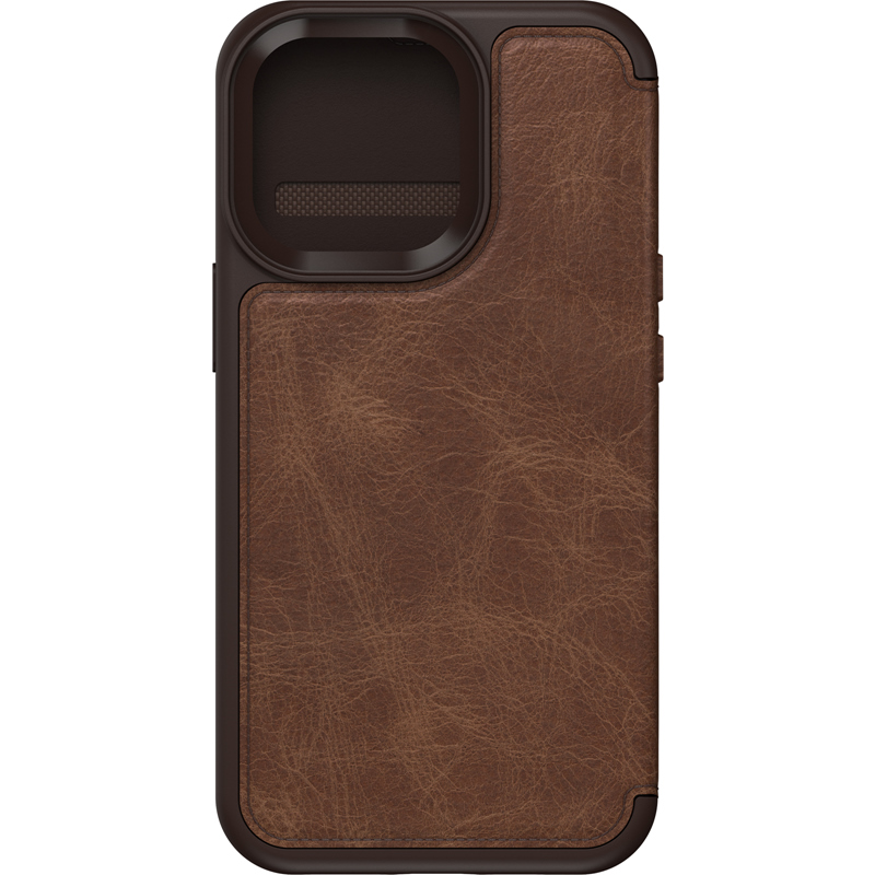 OtterBox Apple iPhone 13 Pro Strada Series Case - Espresso Brown (77-85797), Genuine Leather, Card Holder, Pocket-Friendly Design, Magnetic Latch