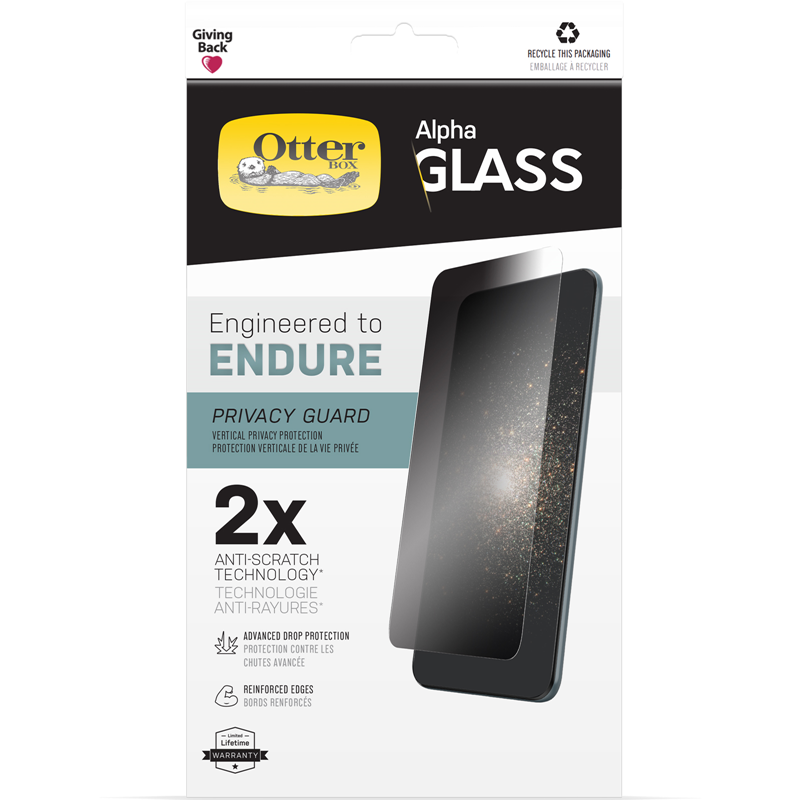 Otterbox Apple iPhone 13 mini Apmlify privacy Glass Screen Protector - Clear (77-85931), Reinforced Edges, Shatter-Resistant Drop Protection