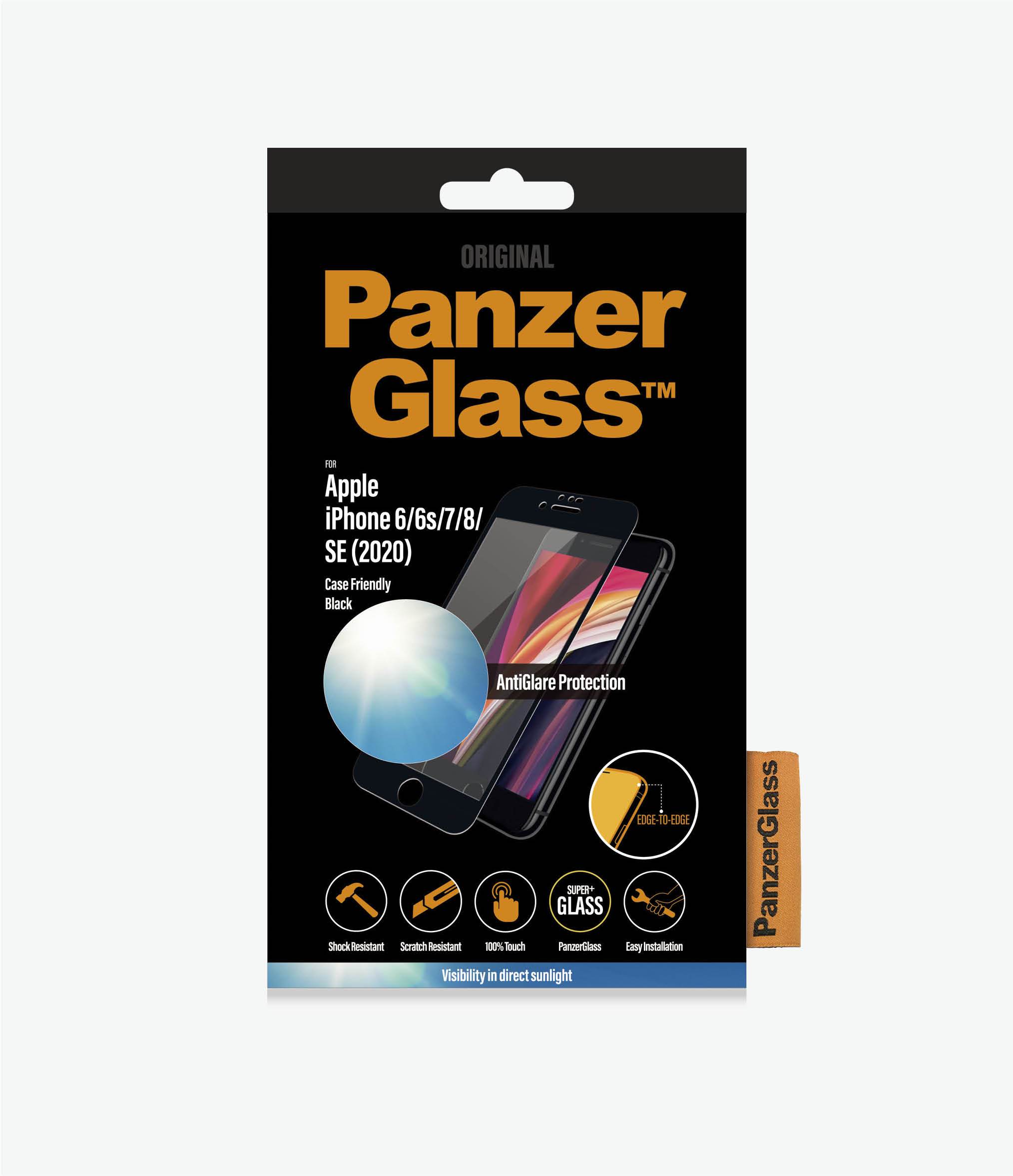 PanzerGlass™ Apple iPhone 6/6s/7/8/SE (2020) - Anti-glare (2700) - Screen Protector - Full Frame Coverage, Rounded edges, 100% touch preservation