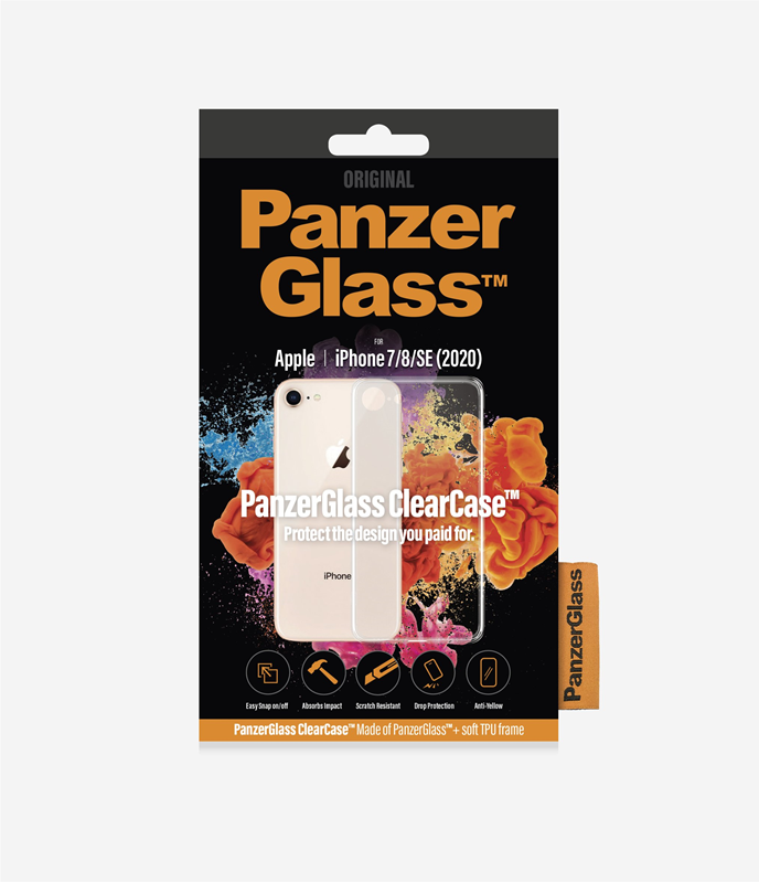 PanzerGlass™ ClearCase™ Apple iPhone 7/8/SE (2020) - ClearCase (0192) - Slim fashionable design, enhance protection, Scratch resistant, Anti Ageing