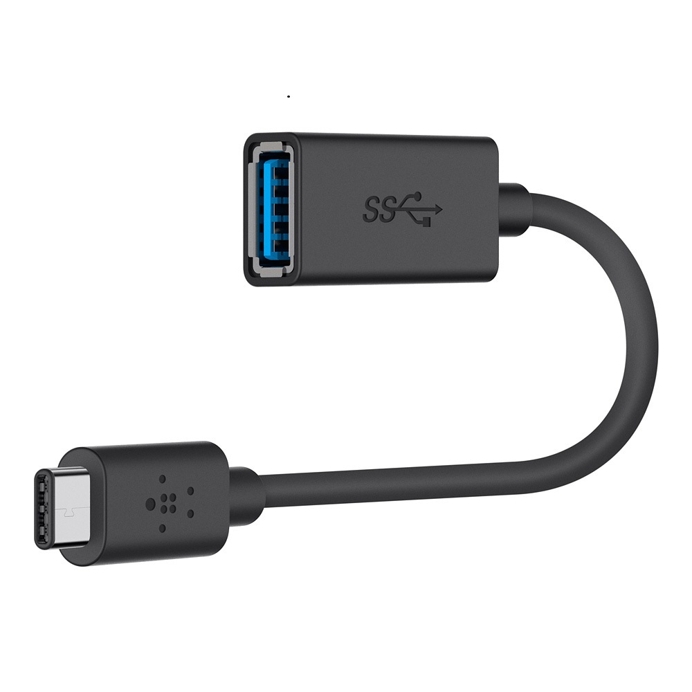 Belkin 3.0 USB-C™ to USB-A Adapter (USB Type-C™) - Black (F2CU036btBLK), Reversible USB-C connector, 1.5A charging output, USB-IF Certification