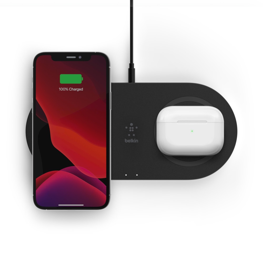 Belkin BOOST↑CHARGE™ 15W Dual Wireless Charging Pads - Black(WIZ008auBK), $2500 connected equipment warranty, Fast wireless charging up to 15W