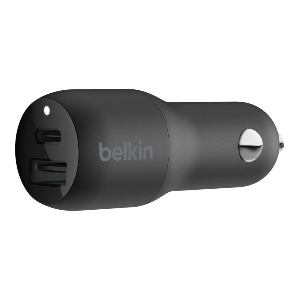 Belkin BOOST↑CHARGE™ 32W USB-C PD + USB-A Car Charger - Black (CCB003btBK), $2,500 Connected Equipment Warranty, Fast Charge